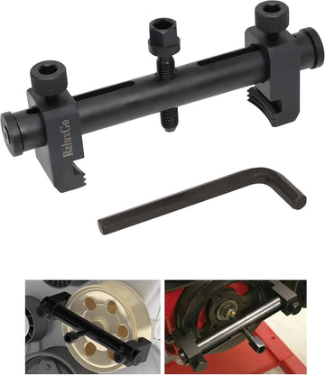 Universal crankshaft pulley remover tool for A/C units and water pumps.